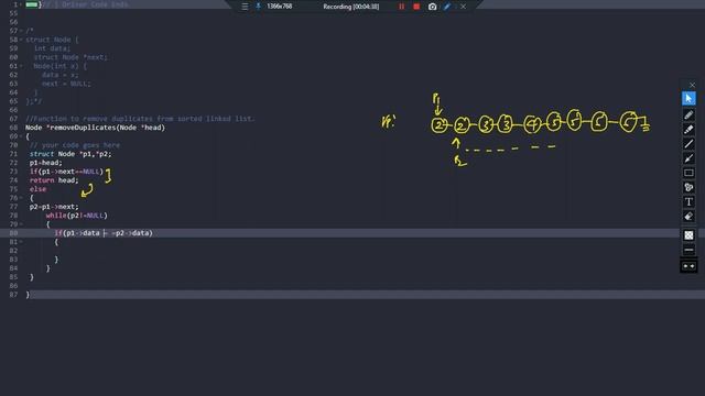 Linked List : Remove duplicate element from linked list смотреть онлайн