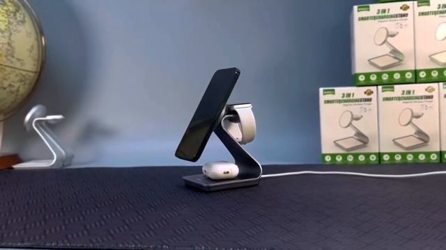 Bonola magnetic wireless charging station 3 in 1 for Apple смотреть онлайн