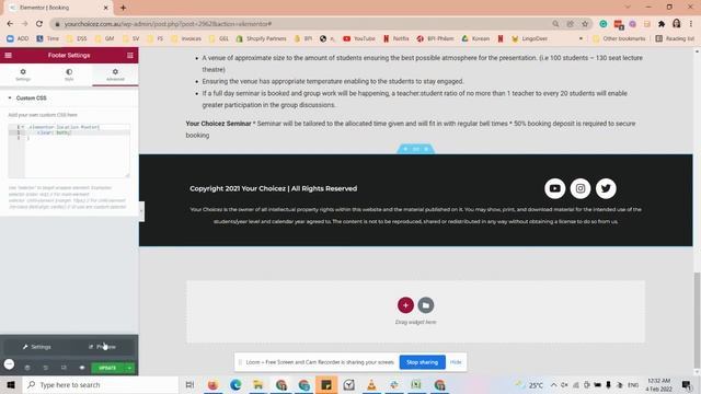 Fixed: Can't edit the elementor page content, footer template overlaps the editor смотреть онлайн