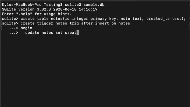 SQLite | Create a Trigger смотреть онлайн