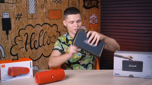 Обзор сравнение портативных колонок JBL Charge 4 и Marshall Stockwell смотреть онлайн