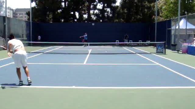 Marat Safin Leonardo Mayer LA Tennis Open Practice