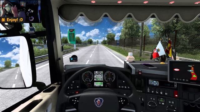 Scania R480 in Promods | Debrecen - Novi Sad | ETS2 Gameplay 4K + wheel cam смотреть онлайн