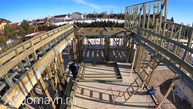 Сборка каркасного дома 220м2 за 81 минуту. Шаг за шагом. Каркасный дом таймлапс. смотреть онлайн