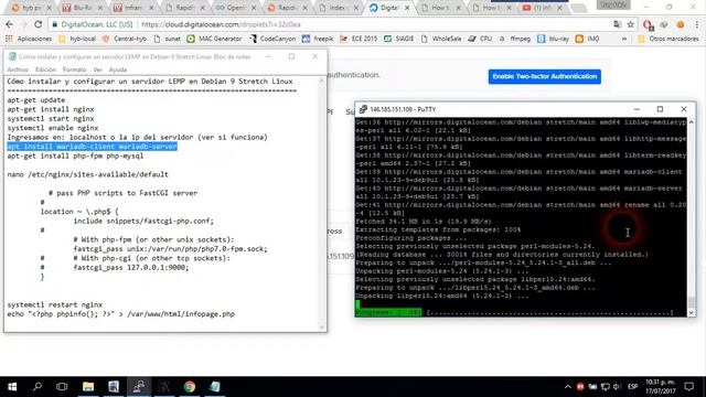 Cómo instalar y configurar un servidor LEMP en Debian 9 Stretch Linux смотреть онлайн