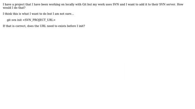 How do I commit my GIT project to SVN? смотреть онлайн
