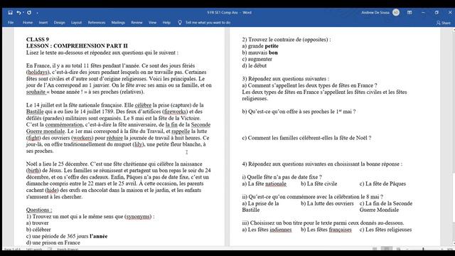 Goa Board French │ Class 9 │ Comprehension Part II смотреть онлайн