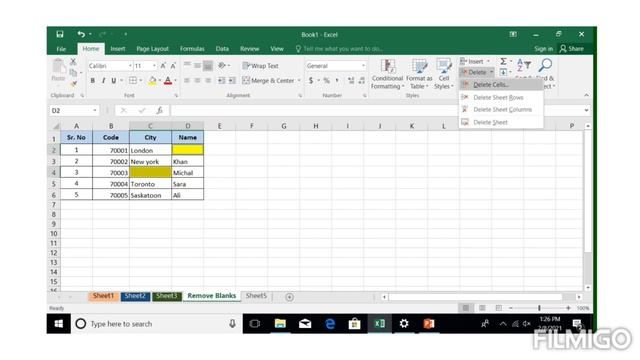 How to Remove Blank Cells | Microsoft Excel смотреть онлайн