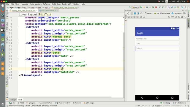 15 - EditText Format تهيئة مربعات النصوص للإدخال смотреть онлайн