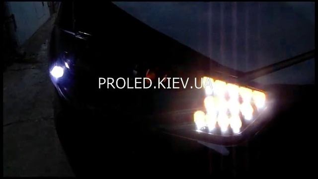 Mitsubishi Outlander XL Led tuning светодиодный тюнинг фар Киев смотреть онлайн