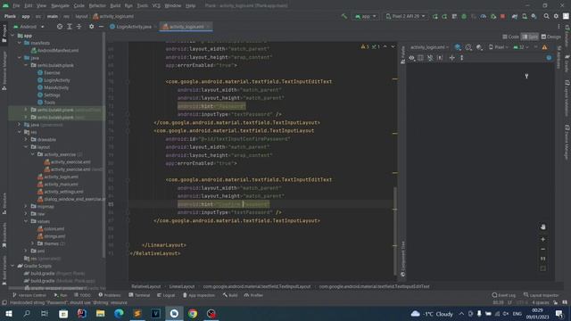 Приложение Планка на Java в Android Studio. Урок 38. Добавляем разметку для активити Login. смотреть онлайн