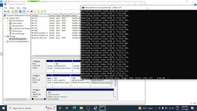 RAW HARD DISK FIX PARTITION WITHOUT DATA LOSS | DATA RECOVER Using Command Prompt смотреть онлайн
