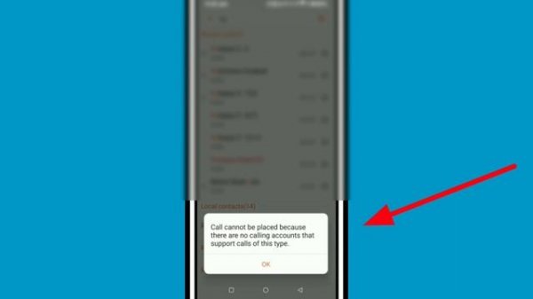 Call Cannot be placed because there are no calling accounts that support call of this type Android