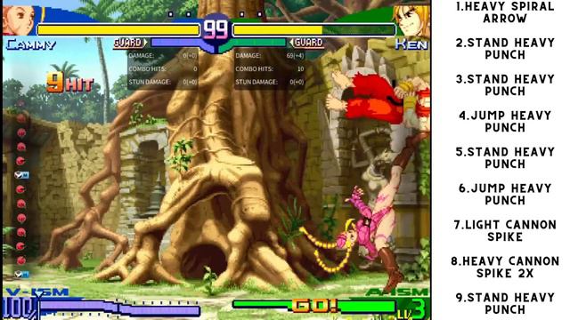 Street Fighter Alpha 3: Cammy V-Ism Combos