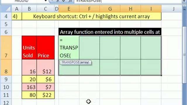 Excel Array Formula Series #2: TRANSPOSE function смотреть онлайн