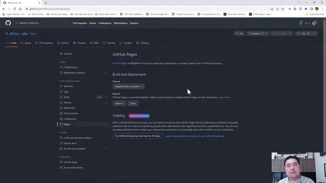 Seu site no ar com o Github Pages смотреть онлайн