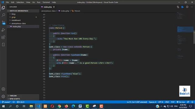 anonymous class in php смотреть онлайн