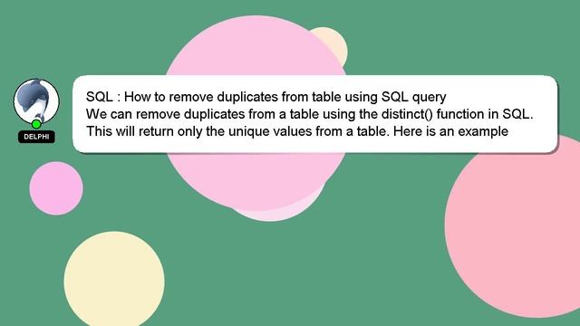 SQL : How to remove duplicates from table using SQL query смотреть онлайн