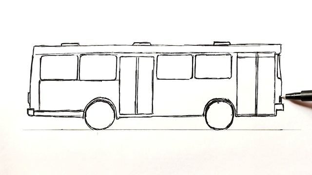 Как нарисовать автобус ЛАЗ 4202 смотреть онлайн