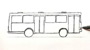 Как нарисовать автобус ЛАЗ 4202
