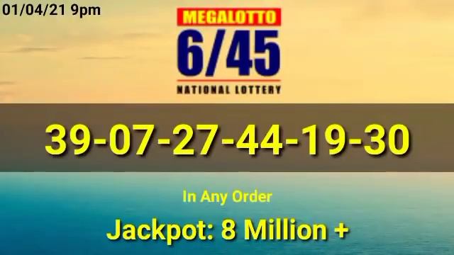 9pm PCSO Lotto Result Today, January 4, 2021, EZ2, Swertes, 2D, 3D, STL, 6/45, 6/55 смотреть онлайн