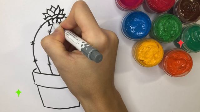 How to draw a cactus | Как нарисовать кактус смотреть онлайн