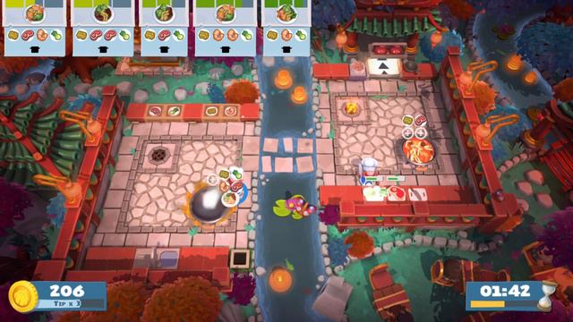 Overcooked 2. Chinese New Year 1-4. Single Player. 4 Stars. смотреть онлайн