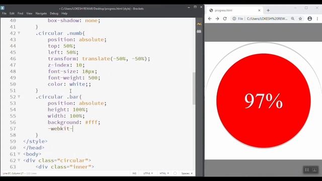 how to create progress bar using html and css || progress bar || future exam смотреть онлайн