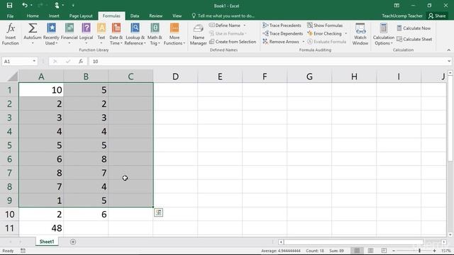 05 Mastering Microsoft Excel 2016 (CREATING FORMULAS) Tutorial смотреть онлайн