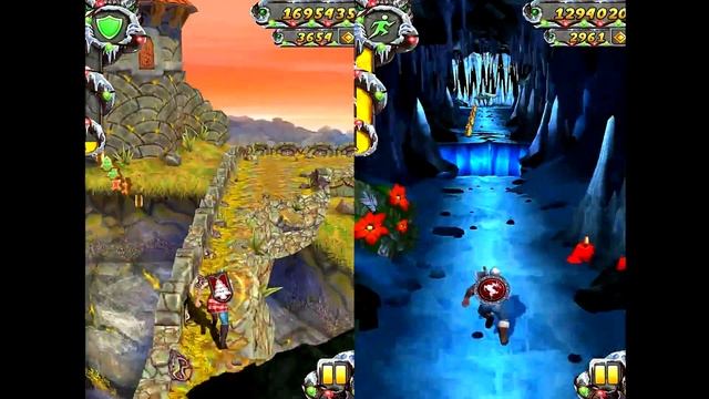 Temple Run 2 Sky Summit VS Frozen Festival Android iPad iOS Gameplay HD смотреть онлайн