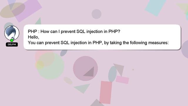 PHP : How can I prevent SQL injection in PHP? смотреть онлайн