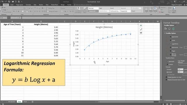 How To... Perform Logarithmic Regression in Excel смотреть онлайн
