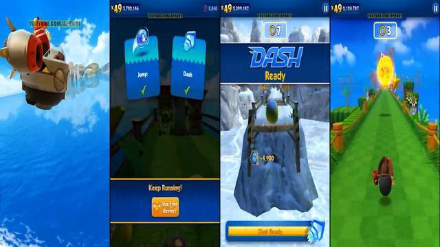 Sonic Dash - CLASSIC SONIC VS RED VS CHUCK VS BOMB смотреть онлайн