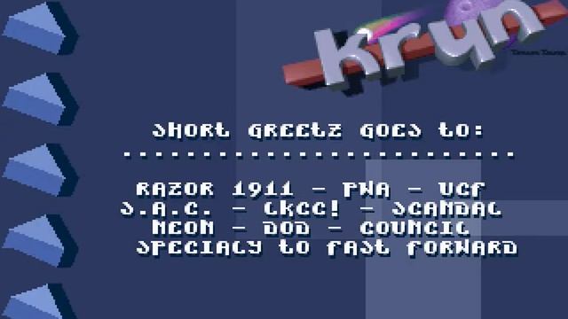 PC Cracktro (DOS) : 1944 Across The Rhine / Kryn - S.A.C. (1995) (HD 60 fps) смотреть онлайн