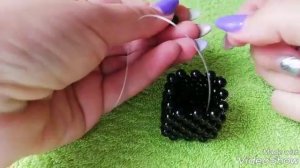 Брелок Кубик из бусин.