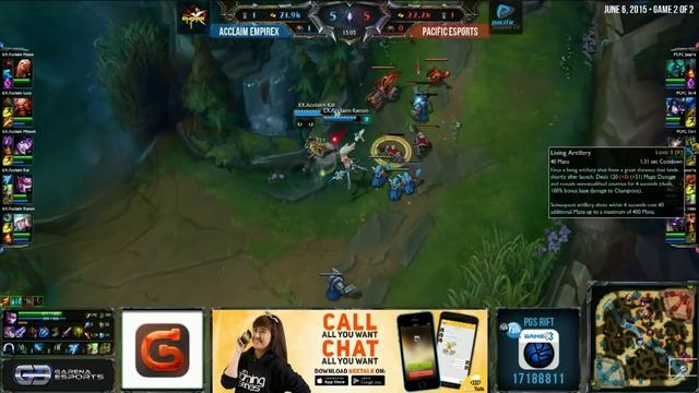 PGS 2015 SUMMER SPLIT GROUP STAGE W3D2 - AEX vs PCFC смотреть онлайн