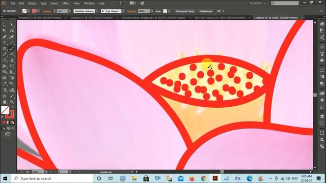 Lotus Flower Hand Drawn Botanical Logo | Adobe Illustrator Tutorial смотреть онлайн