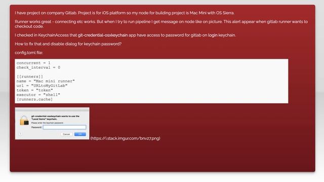 Gitlab CI can't fetch repo because keep asking for keychain password смотреть онлайн