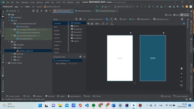 MEMBUAT HELLO WORLD DI ANDROID STUDIO смотреть онлайн