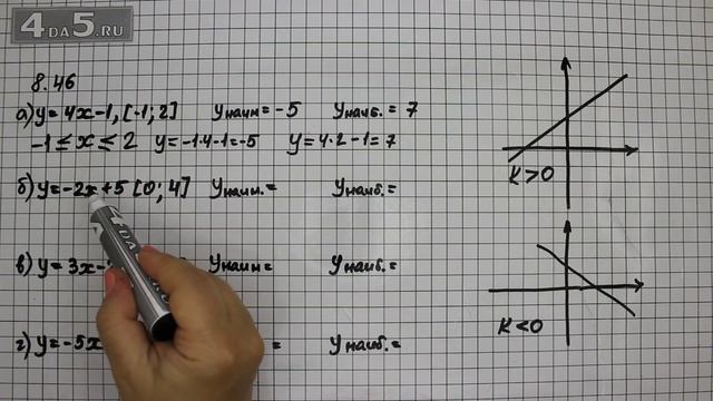Упражнение 8.46. Алгебра 7 класс Мордкович А.Г.
