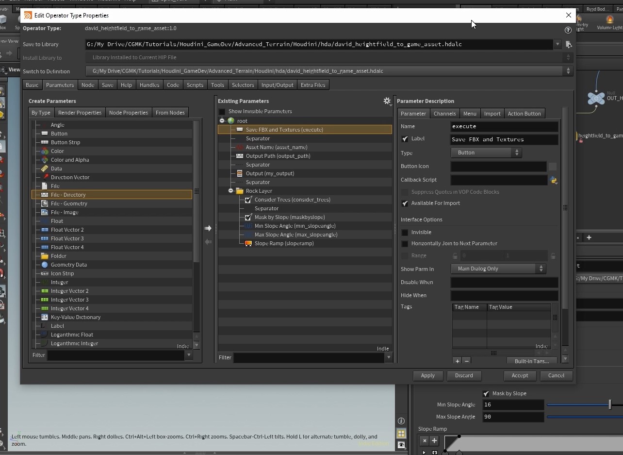 28 - Создание кнопки для рендера (для сохранения файла в FBX с текстурами) в Houdini смотреть онлайн