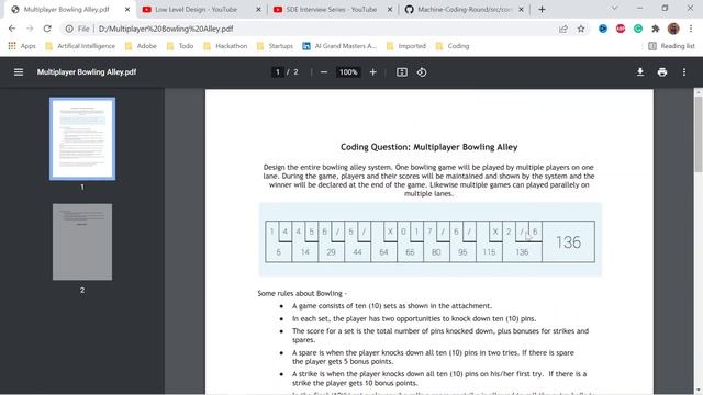 Low-Level Design of MultiPlayer Bowling Game | SDE- 1 & 2 | Machine coding Round interview question смотреть онлайн