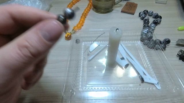 Чётки из посуды + крест для четок