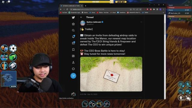 Roblox Jailbreak Новое Ограбление ОСОБНЯКА и битва CEO BOSS (Roblox) смотреть онлайн