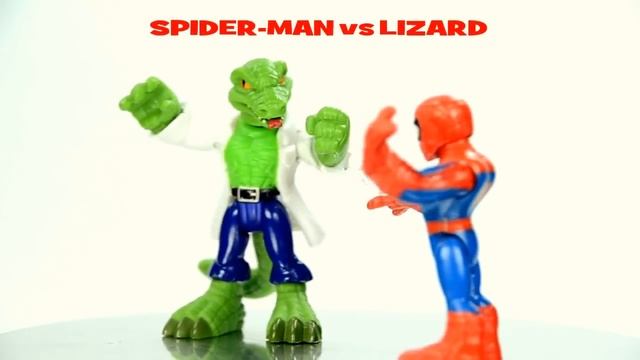 Marvel Spider-Man Adventures Deadly Foes Venom Doc Ock Rhino & Electro by Playskool Heroes смотреть онлайн