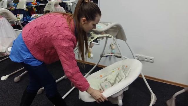 Качели для новорожденных Fisher Price Cridle Swing смотреть онлайн