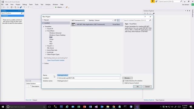 REST Intro - Build a REST Service in Visual Basic Visual Studio 2017 Part 1 смотреть онлайн