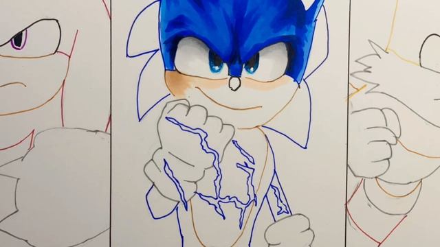 Drawing Sonic, Knuckles, and Tails From Sonic 2 смотреть онлайн