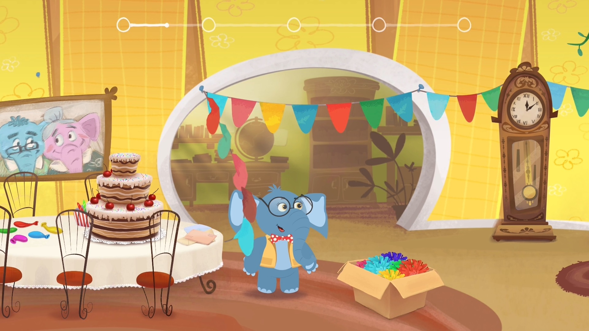 Слонёнок украшает комнату и праздничный торт| Мультик для детей смотреть онлайн