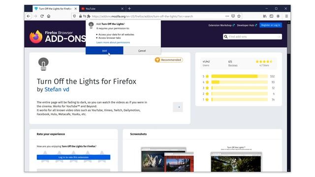 ?How to install the Turn Off the Lights Firefox extension in the Firefox web browser? смотреть онлайн
